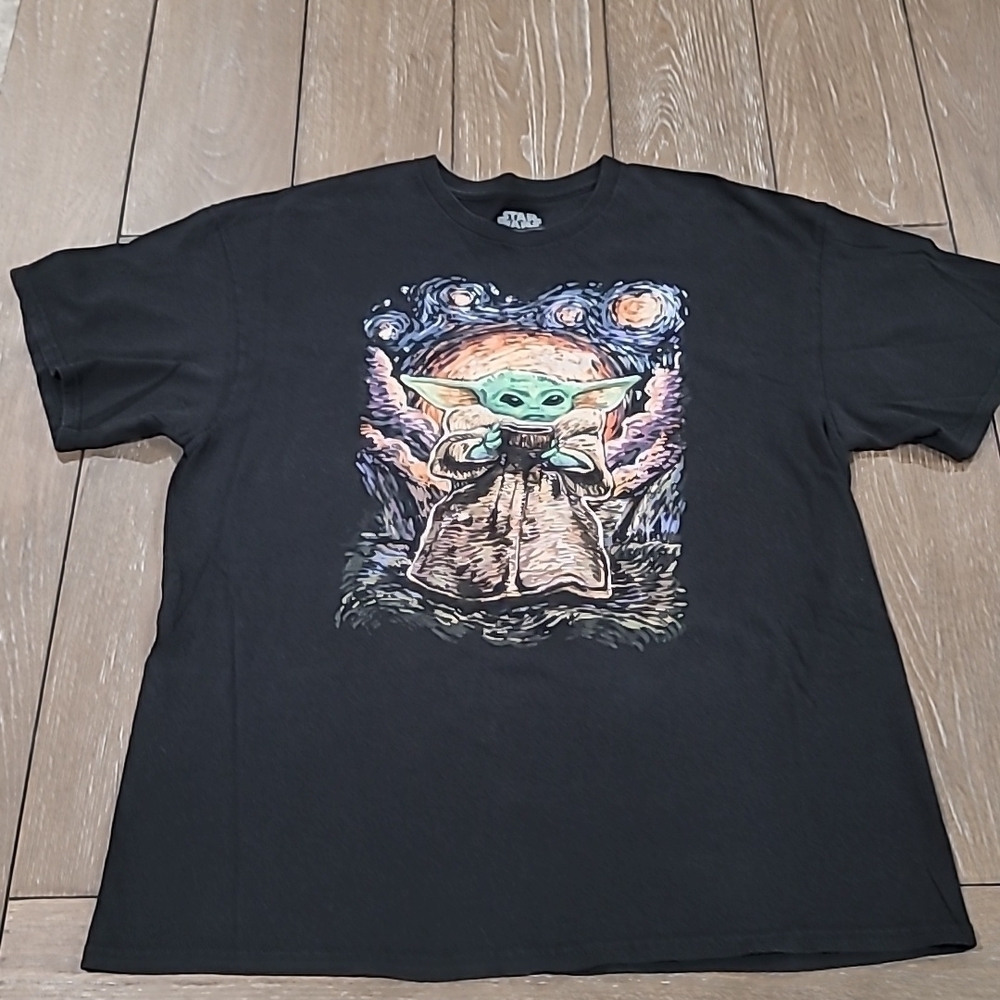 Star Wars The MandalorianThe Child Starry Night T-Shirt Size XL